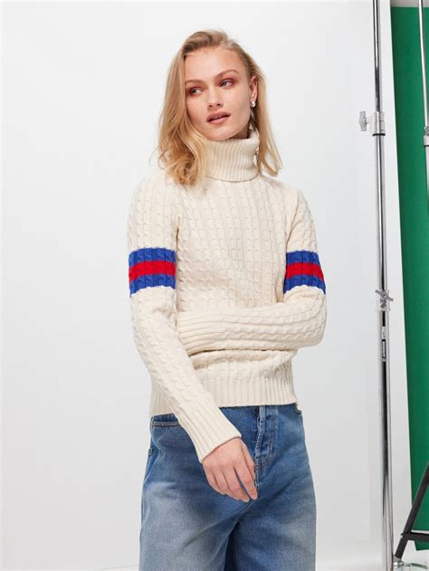 gucci roll neck|Gucci wool boucle sweater.